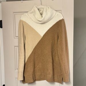 Colorblock Turtleneck Sweater